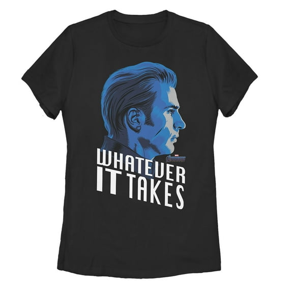Women's Marvel Avengers: Endgame Whatever It Takes Captain America Graphic Tee Black X Large