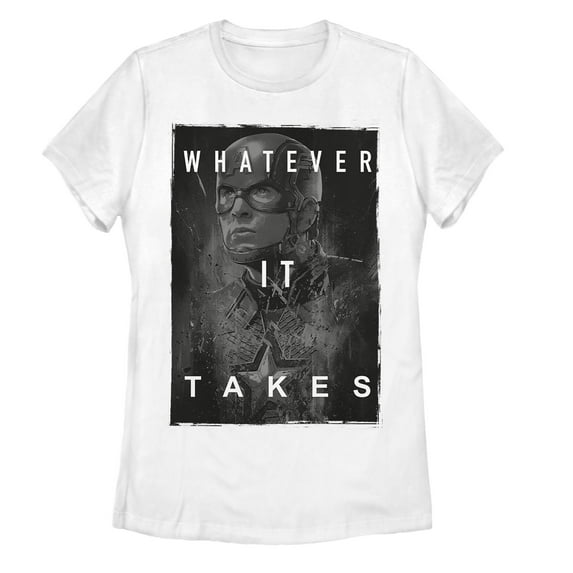 Women's Marvel Avengers: Endgame Whatever It Takes Captain America Graphic Tee White 2X Large