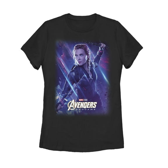 Women's Marvel Avengers: Endgame Widow Streaks  Graphic Tee Black X Large