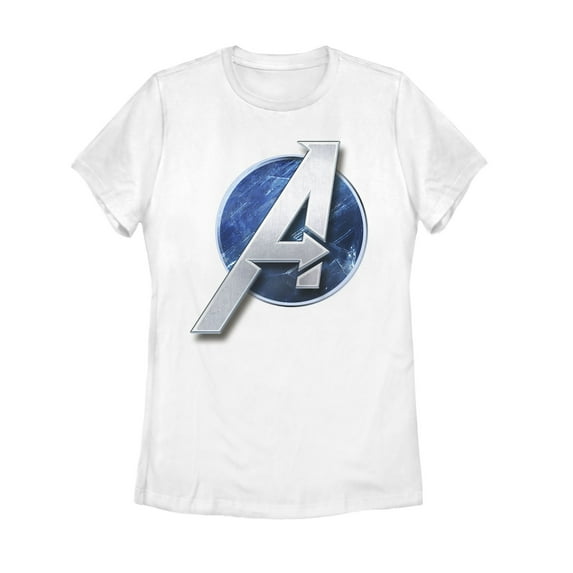 Women's Marvel Avengers Game Classic Logo Graphic Tee White Small