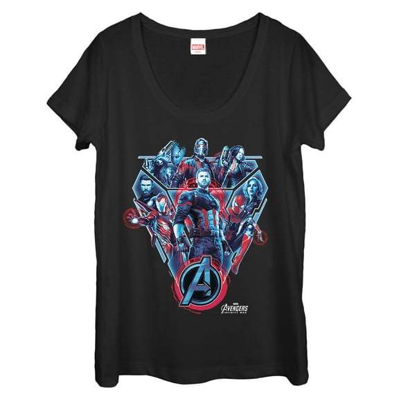 Women's Marvel Avengers: Infinity War Armor  Scoop Neck Black X Large