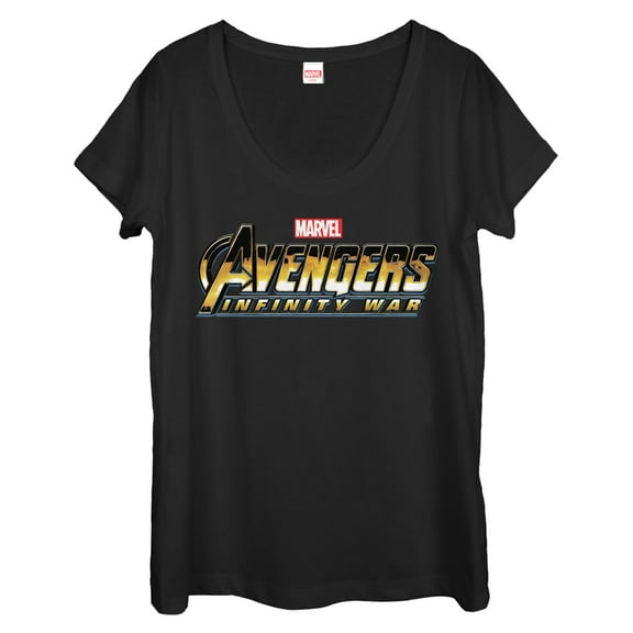 Women's Marvel Avengers: Infinity War Classic Logo  Scoop Neck Black 2X Large
