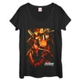 thumbnail image 1 of Women's Marvel Avengers: Infinity War Group Glow  Scoop Neck Black Large, 1 of 3