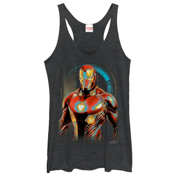Women's Marvel Avengers: Infinity War Iron Man Future  Racerback Tank Top Black Heather X Small
