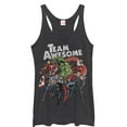 thumbnail image 1 of Women's Marvel Avengers Team Awesome Racerback Tank Top Black Heather X Large, 1 of 3