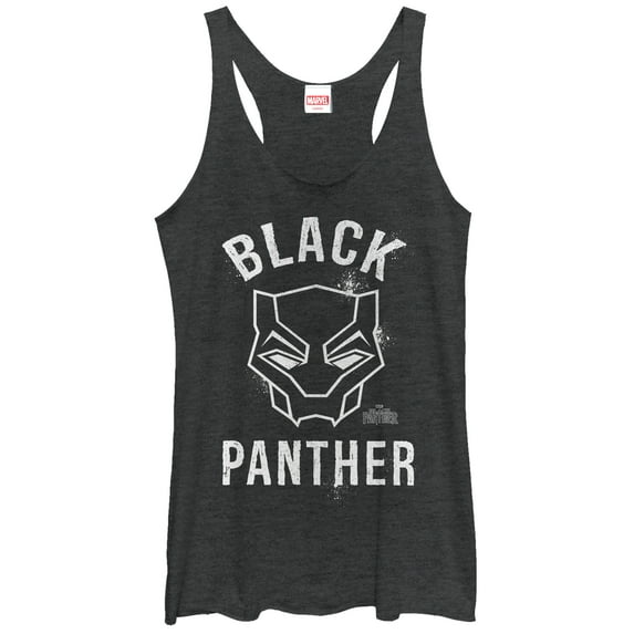 Women's Marvel Black Panther 2018 Classic Racerback Tank Top Black Heather 2X Large