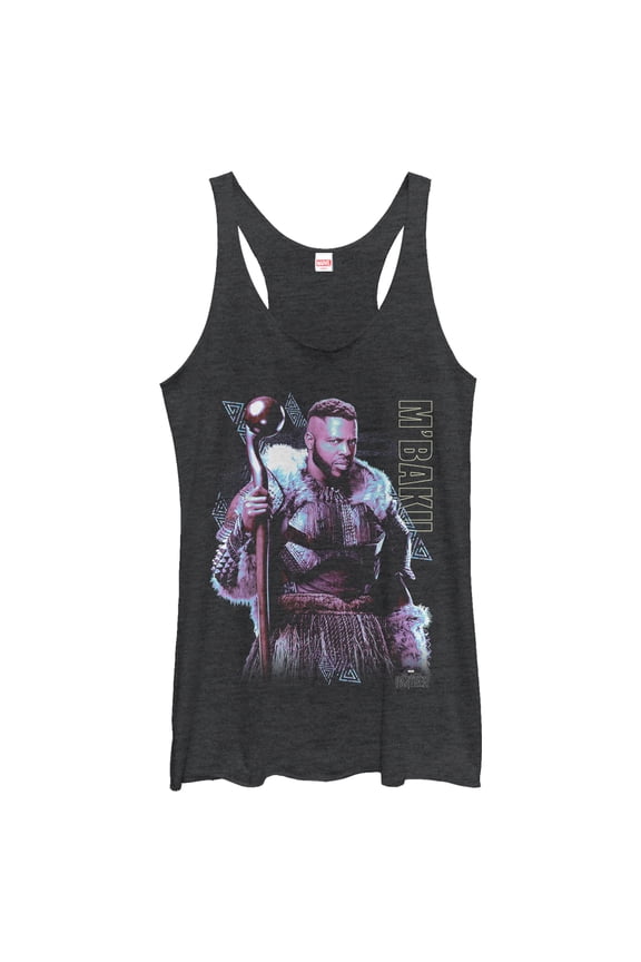 Women's Marvel Black Panther 2018 M'Baku  Racerback Tank Top Black Heather Large