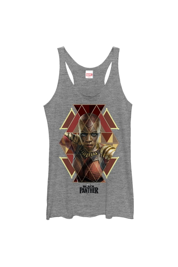 Women's Marvel Black Panther 2018 Okoye Racerback Tank Top Gray Heather Large