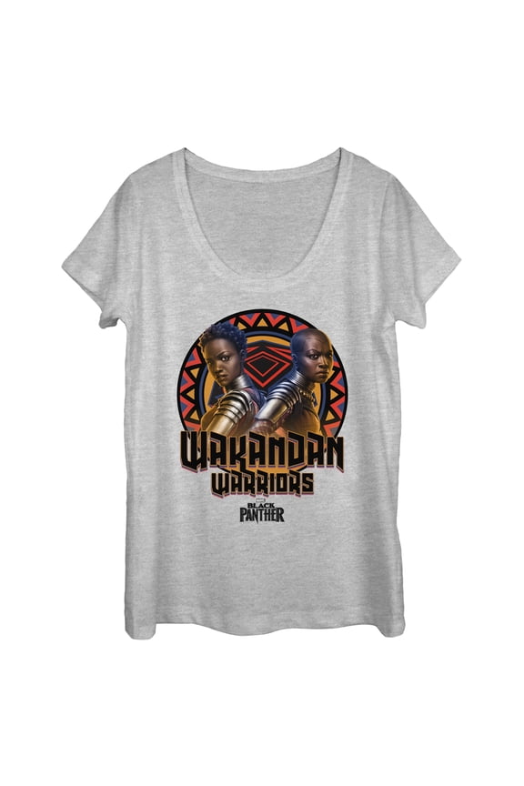 Women's Marvel Black Panther 2018 Wakandan Warriors Scoop Neck Athletic Heather X Large
