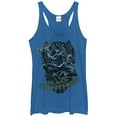 thumbnail image 1 of Women's Marvel Black Panther Mask Outline Racerback Tank Top Royal Blue Heather 2X Large, 1 of 3