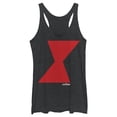 thumbnail image 1 of Women's Marvel Black Widow Bold Hourglass  Racerback Tank Top Black Heather Small, 1 of 3