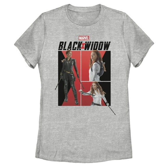 Women's Marvel Black Widow Character Shots Graphic Tee Athletic Heather 2X Large