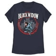 thumbnail image 1 of Women's Marvel Black Widow Circle  Graphic Tee Navy Blue Large, 1 of 4