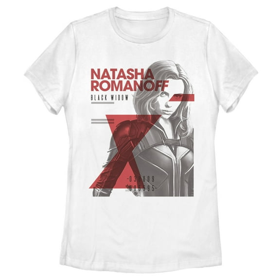 Women's Marvel Black Widow Cover Shot  Graphic Tee White 2X Large
