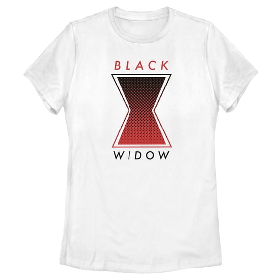 Women's Marvel Black Widow Gradient Logo Graphic Tee White Large