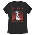 thumbnail image 1 of Women's Marvel Black Widow Gradient Pose  Graphic Tee Black 2X Large, 1 of 3