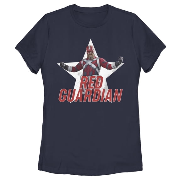 Women's Marvel Black Widow Guardian Pose Graphic Tee Navy Blue Small