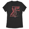 thumbnail image 1 of Women's Marvel Black Widow Hourglass Reflection  Graphic Tee Black Large, 1 of 3