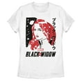 thumbnail image 1 of Women's Marvel Black Widow Kanji Paint Profile  Graphic Tee White Medium, 1 of 4