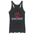 thumbnail image 1 of Women's Marvel Black Widow Neon Hourglass  Racerback Tank Top Black Heather X Small, 1 of 3