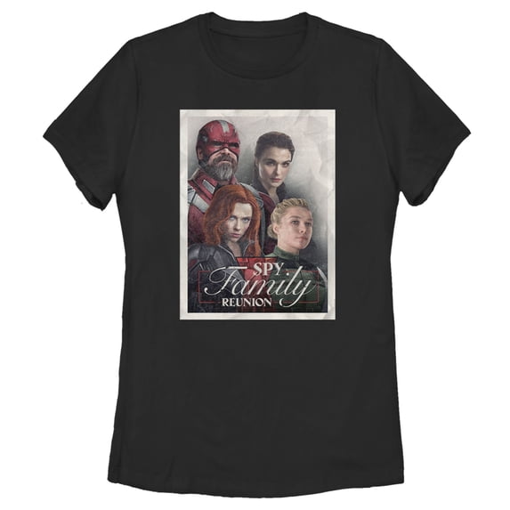 Women's Marvel Black Widow Spy Family Reunion Graphic Tee Black Medium