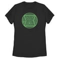 thumbnail image 1 of Women's Marvel Black Widow St. Patrick's Day Clover Black Widow Logo  Graphic Tee, 1 of 4