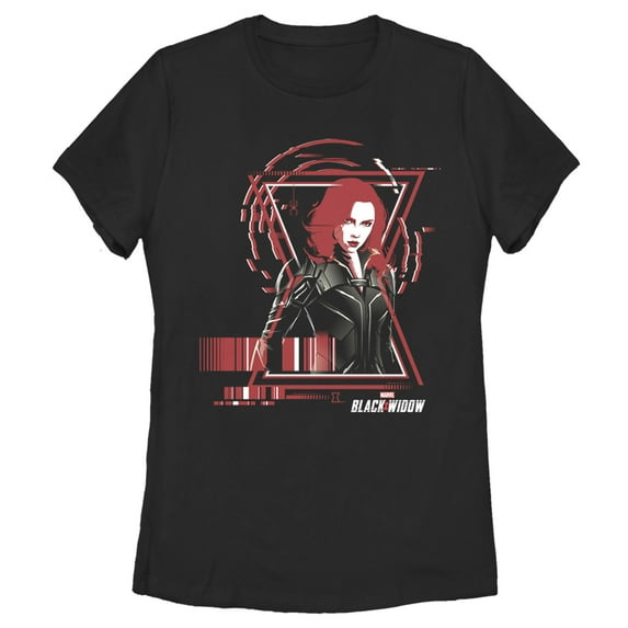 Women's Marvel Black Widow Stealth Barcode Graphic Tee Black 2X Large