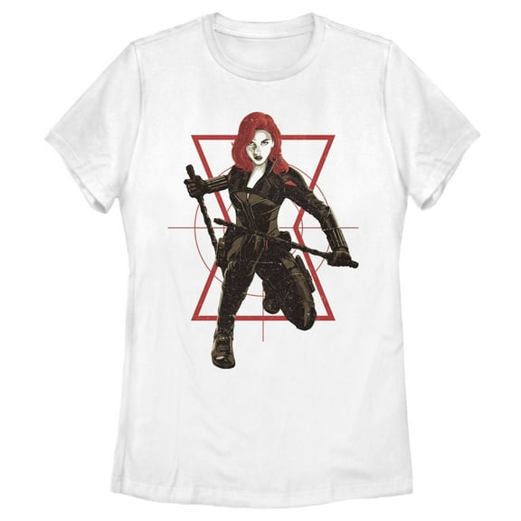 Women's Marvel Black Widow Symbol Target Graphic Tee White X Large