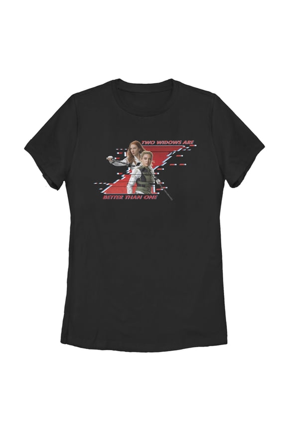 Women's Marvel Black Widow Two Better Than One Graphic Tee Black X Large