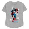 thumbnail image 1 of Women's Marvel Captain America Be My Star-Spangled Valentine  Graphic T-Shirt, 1 of 3