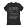 thumbnail image 1 of Women's Marvel Captain America Brooklyn Kid  Graphic Tee Black Large, 1 of 3