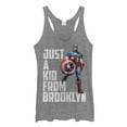 thumbnail image 1 of Women's Marvel Captain America Just a Brooklyn Kid  Racerback Tank Top Gray Heather Small, 1 of 3