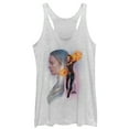 thumbnail image 1 of Women's Marvel Captain Marvel Galactic Profile Racerback Tank Top White Heather X Large, 1 of 3