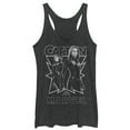 thumbnail image 1 of Women's Marvel Captain Marvel Gray Grayscale Portrait Racerback Tank Top Black Heather 2X Large, 1 of 3