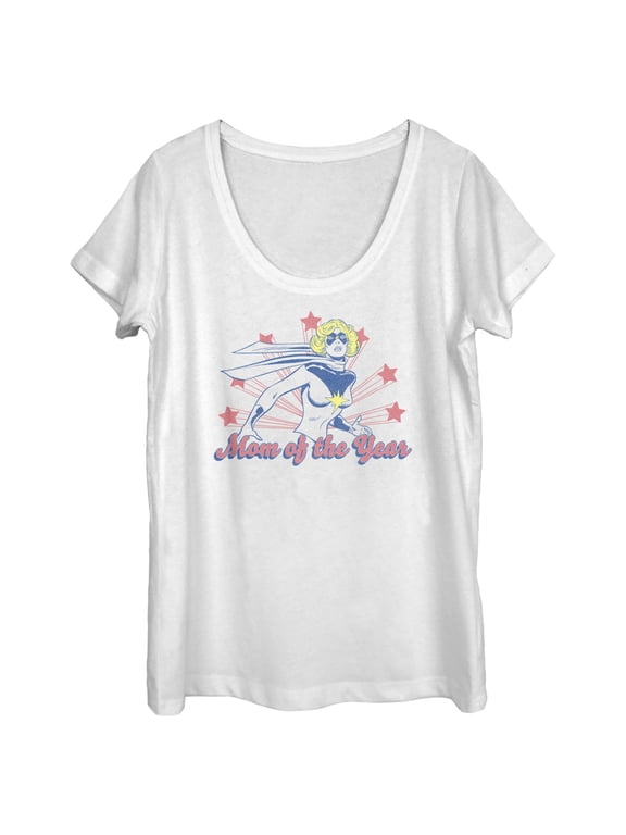Women's Marvel Captain Marvel Mom of the Year Graphic Tee White Large
