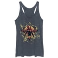 thumbnail image 1 of Women's Marvel Captain Marvel Paint Splatter Hero  Racerback Tank Top Navy Blue Heather X Large, 1 of 3