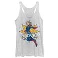 thumbnail image 1 of Women's Marvel Captain Marvel Vintage Star Racerback Tank Top White Heather 2X Large, 1 of 3