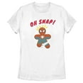 thumbnail image 1 of Women's Marvel Christmas Spider-Man Snap Gingerbread Cookie  Graphic Tee White Medium, 1 of 4