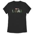 thumbnail image 1 of Women's Marvel Color Loki Logo  Graphic Tee Black Large, 1 of 4