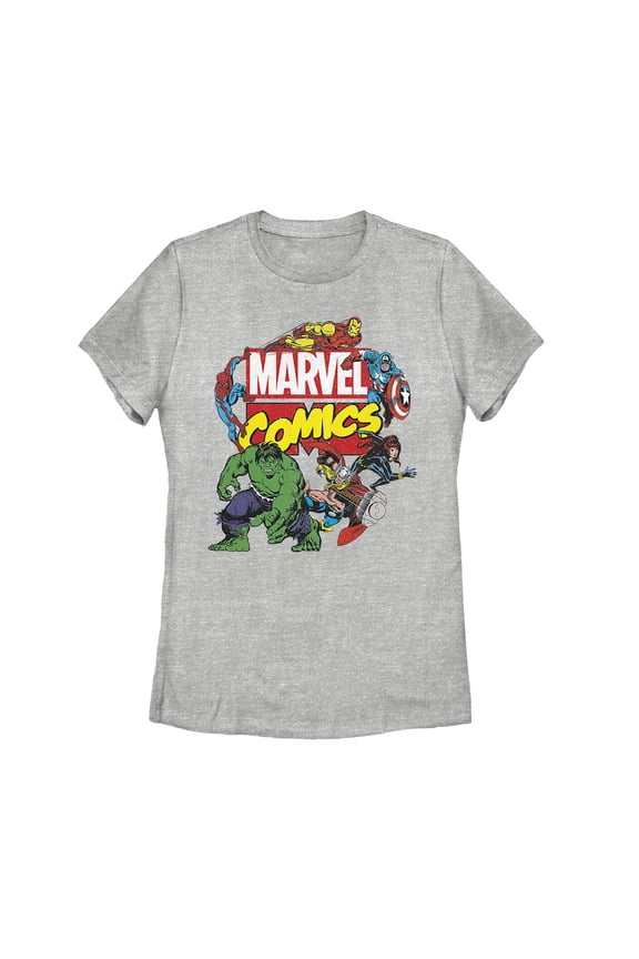 Women's Marvel Comics Graphic Tee Athletic Heather 2X Large
