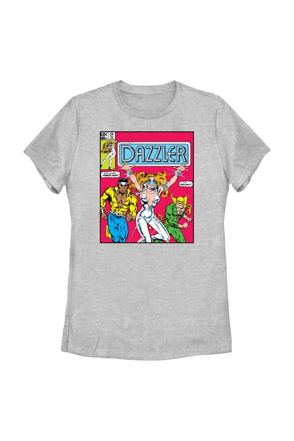 Women's Marvel Dazzler Power-Man and Iron Fist Comic Book Cover Graphic T-Shirt