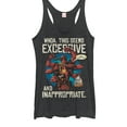 thumbnail image 1 of Women's Marvel Deadpool Excessive Behavior Racerback Tank Top Black Heather X Large, 1 of 3
