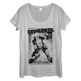 thumbnail image 1 of Women's Marvel Deadpool Katana Grayscale Sword Pose  Scoop Neck Athletic Heather Small, 1 of 3