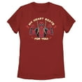 thumbnail image 1 of Women's Marvel Deadpool My Heart Beats For You  Graphic Tee Red Medium, 1 of 4