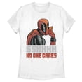 thumbnail image 1 of Women's Marvel Deadpool No One Cares  Graphic Tee White 2X Large, 1 of 4