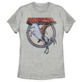 thumbnail image 1 of Women's Marvel Deadpool Rides Unicorn  Graphic Tee Athletic Heather X Large, 1 of 3