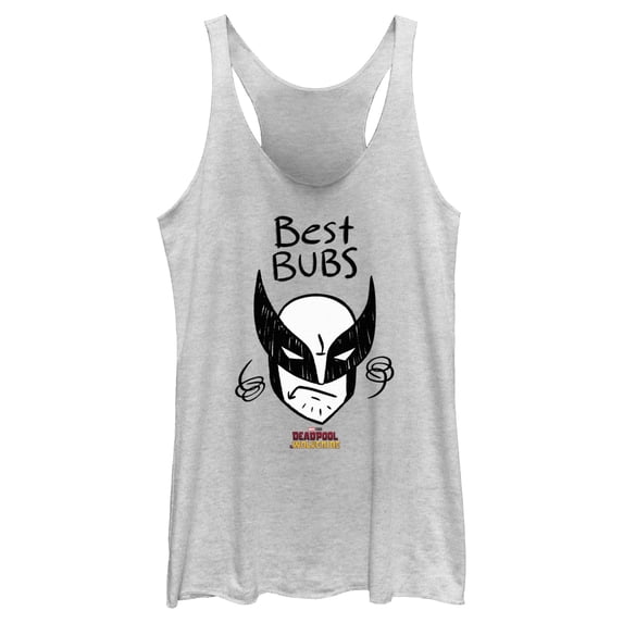 Women's Marvel: Deadpool & Wolverine Best Bubs Sketch Portrait Racerback Tank Top