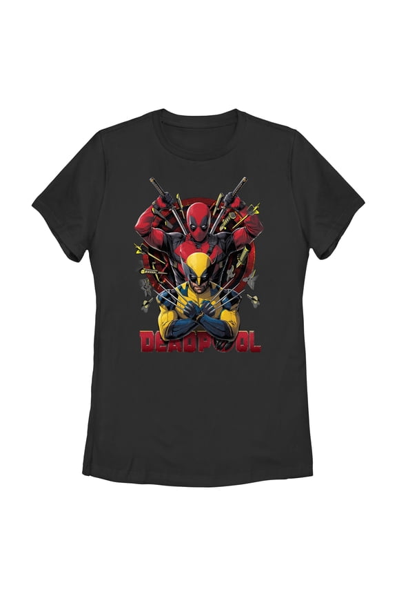 Women's Marvel: Deadpool & Wolverine Classic Poses Graphic T-Shirt