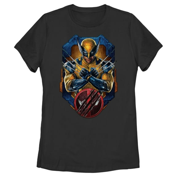 Women's Marvel: Deadpool & Wolverine Claw Pose Portrait  Graphic T-Shirt