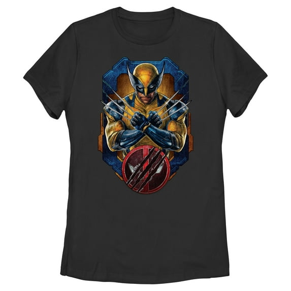 Women's Marvel: Deadpool & Wolverine Claw Pose Portrait Graphic T-Shirt